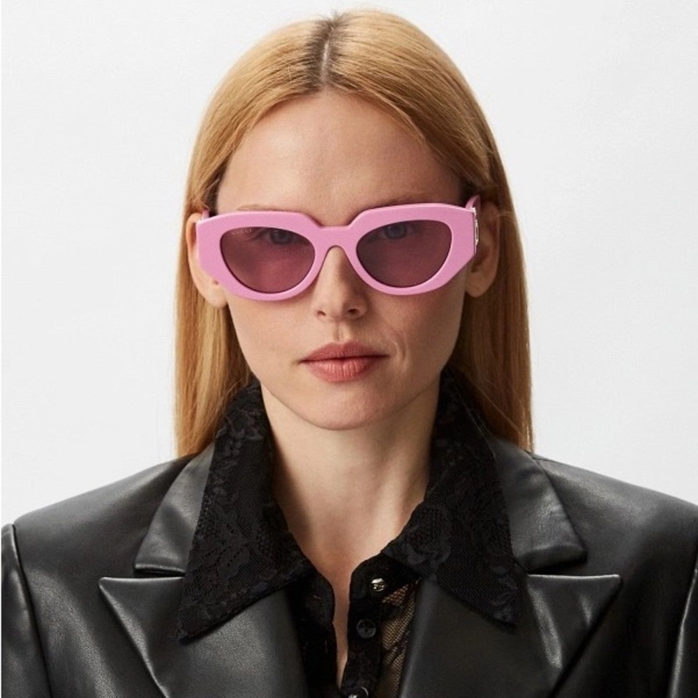 Authentic- NEW GUCCI GG1421S 004 PINK WOMEN SUNGLASSES GUCCI - Picture 3 of 16